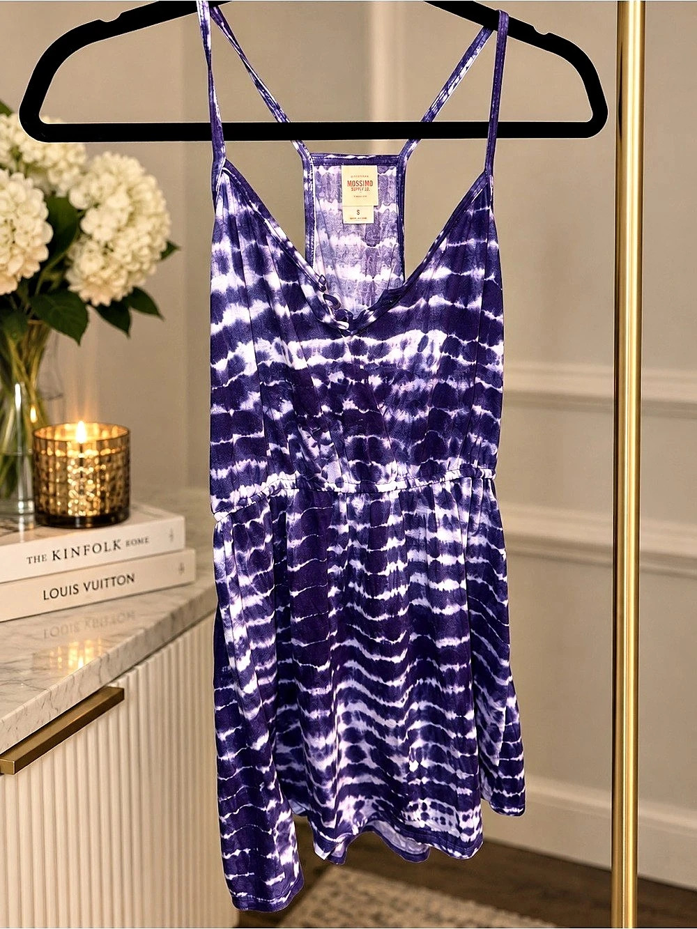 Mossimo Supply Co Tie-Dye Mini Dress Purple & White Small Like New